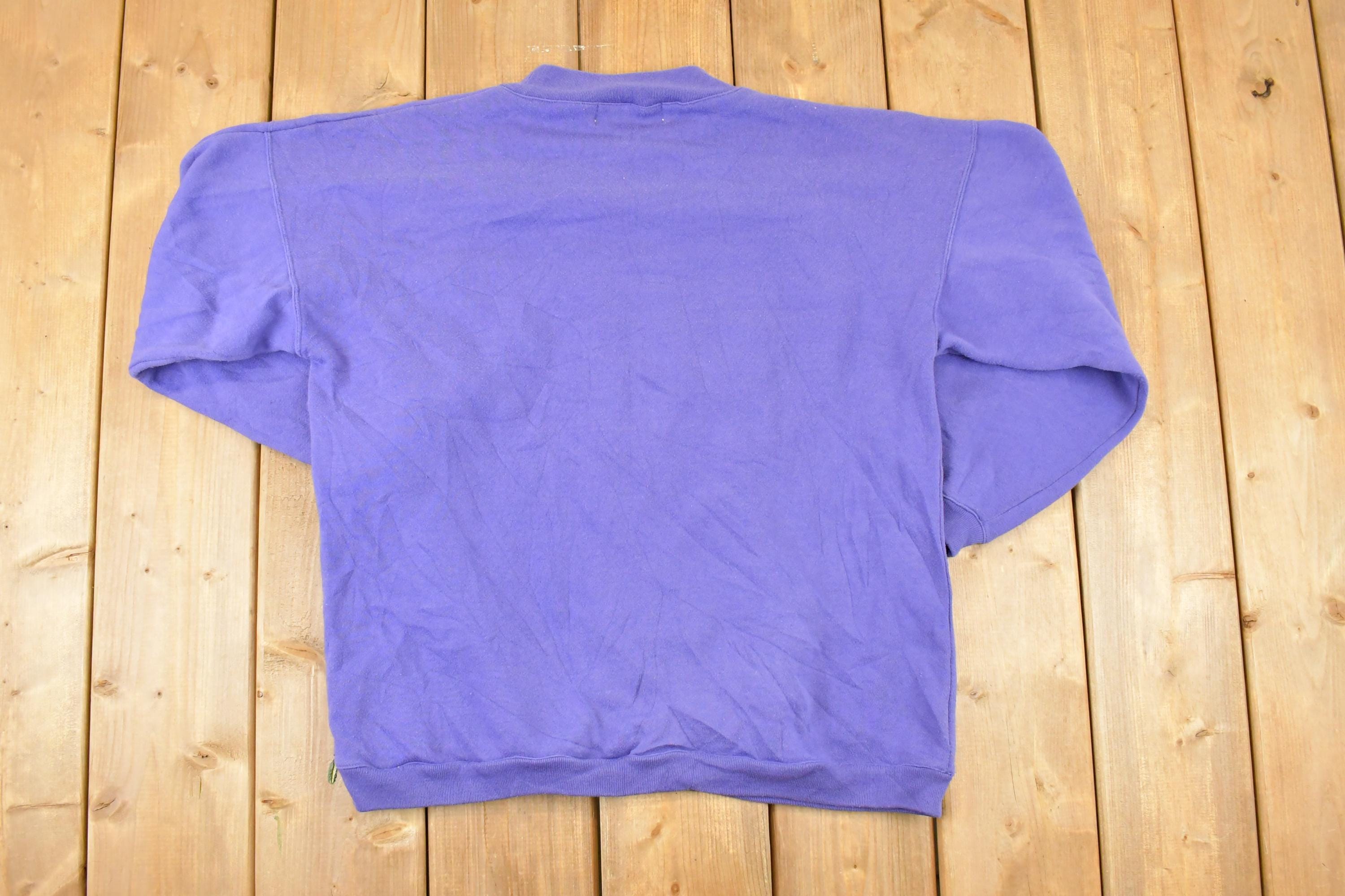 Vintage 1990s Gina Peters Embroidered Floral Crewneck Sweatshirt Womens L