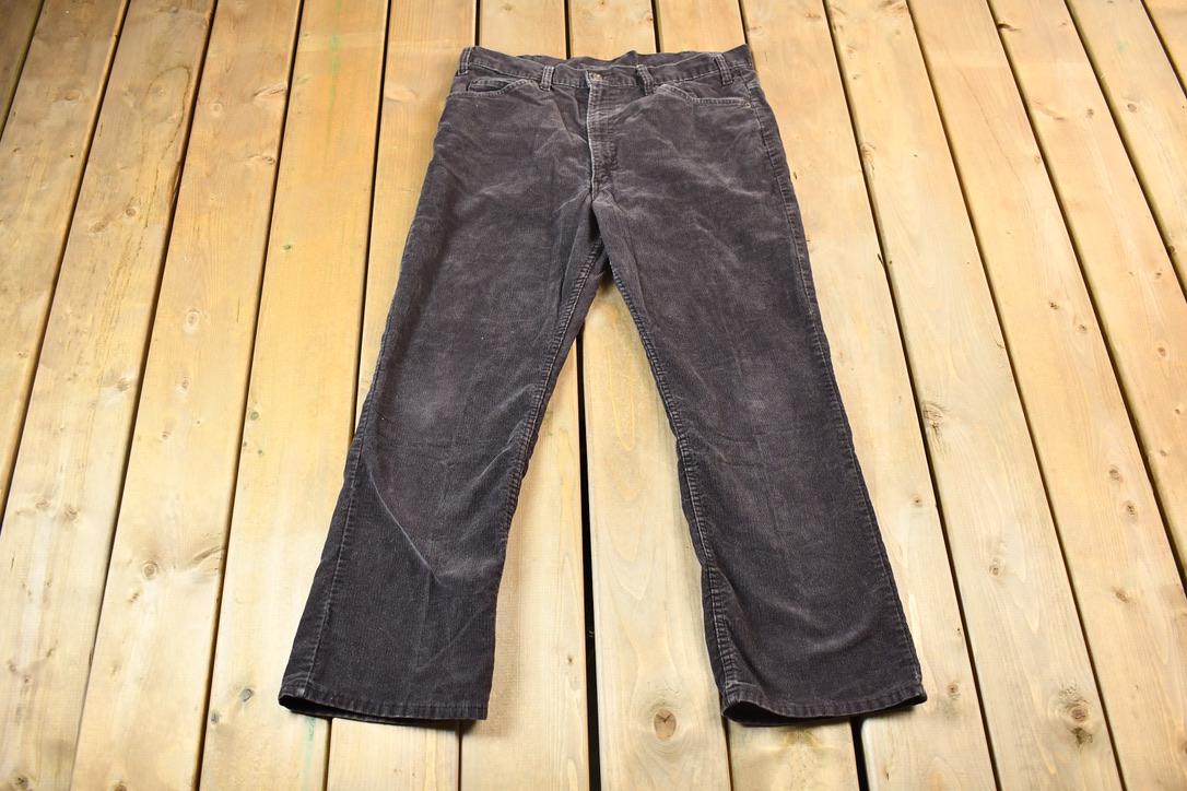 Vintage 1980s Black Corduroy Levis White Tab Denim Jeans Size 3 x 3