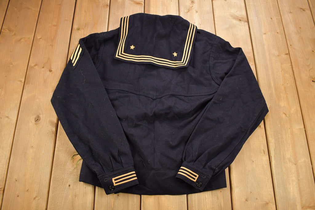Vintage 1940s Navy Naval Wool Sweater