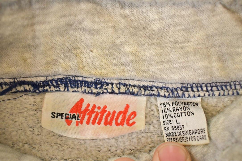 Vintage 1990s Special Attitude Nautical Striped Crewneck Sweatshirt Mens L