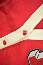 Vintage 1960s Collegiate Wrestling Cardigan Knit Sweater