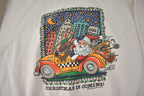 Vintage 1990 Christmas Is Coming Womens Size 4X Crewneck Sweatshirt