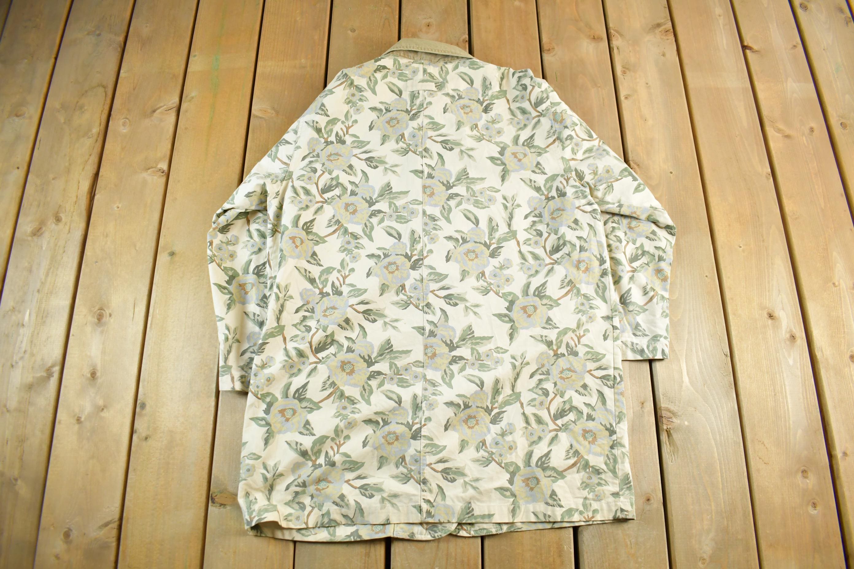 Vintage 90s Eddie Bauer Floral Barn Chore Coat - Women's Medium
