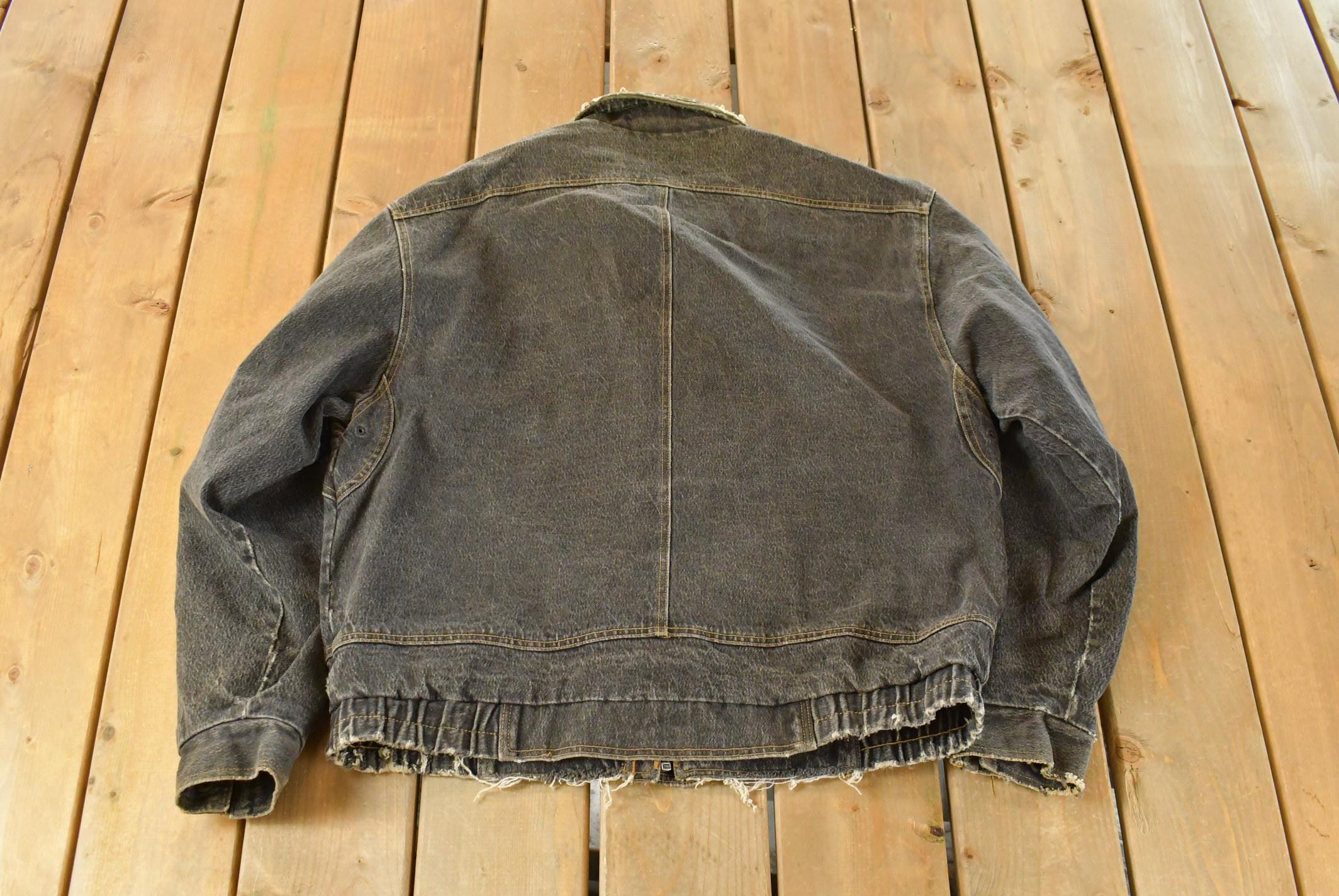 Vintage 1990s Levi's Distressed Denim Jean Jacket Men's Large / Vintage Denim / Streetwear / Trucker Jacket / Fall Jacket / Levi's Denim