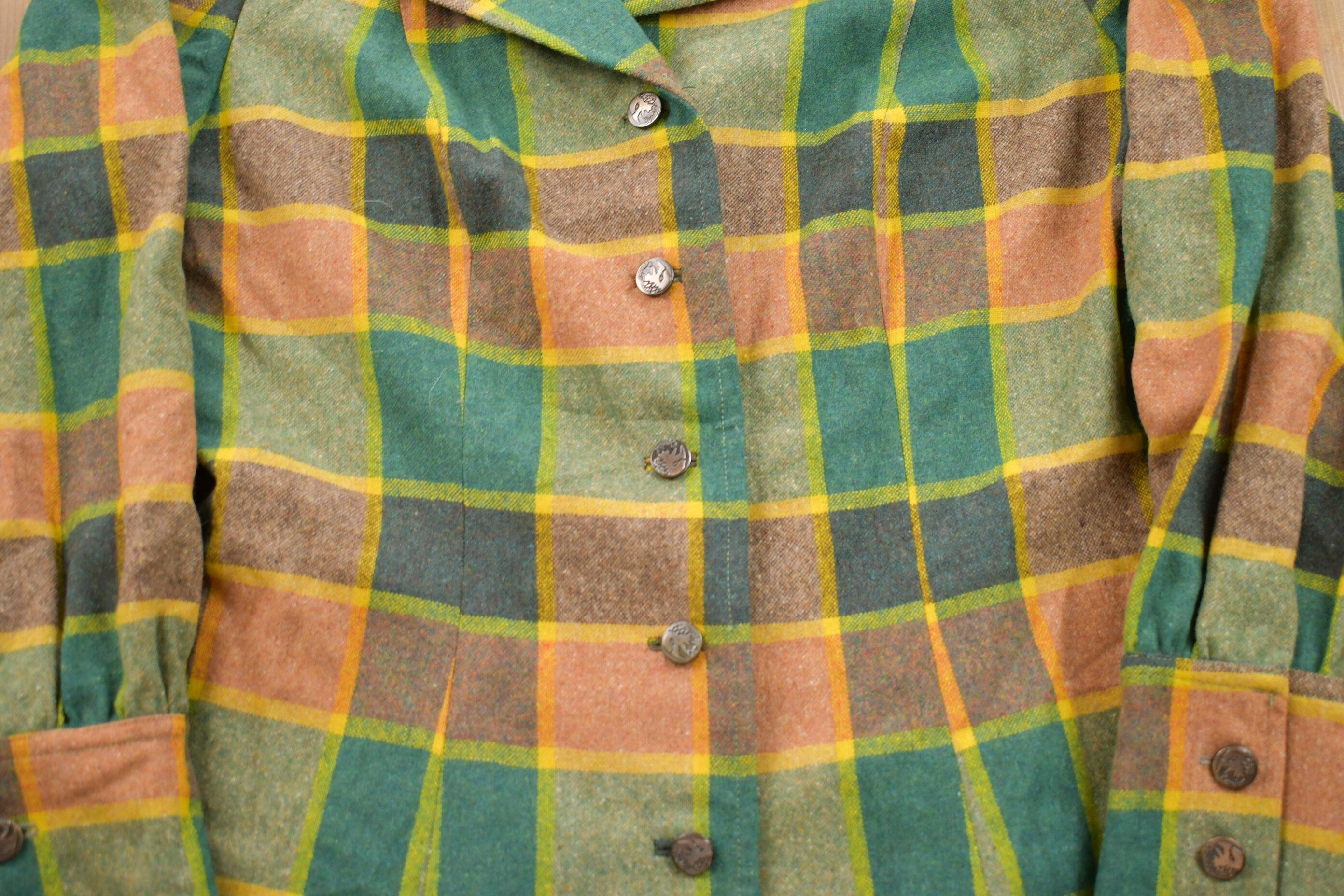Vintage 1970s Plaid Button Up Shirt
