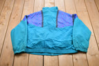 Vintage 1990s R&R Sports Abstract Print Full Zip Windbreaker Jacket