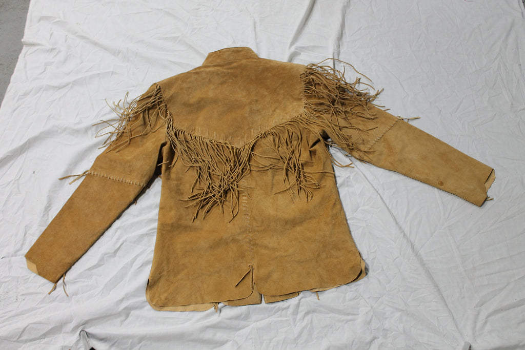 Vintage 1980s Skully Fringe Leather Jacket