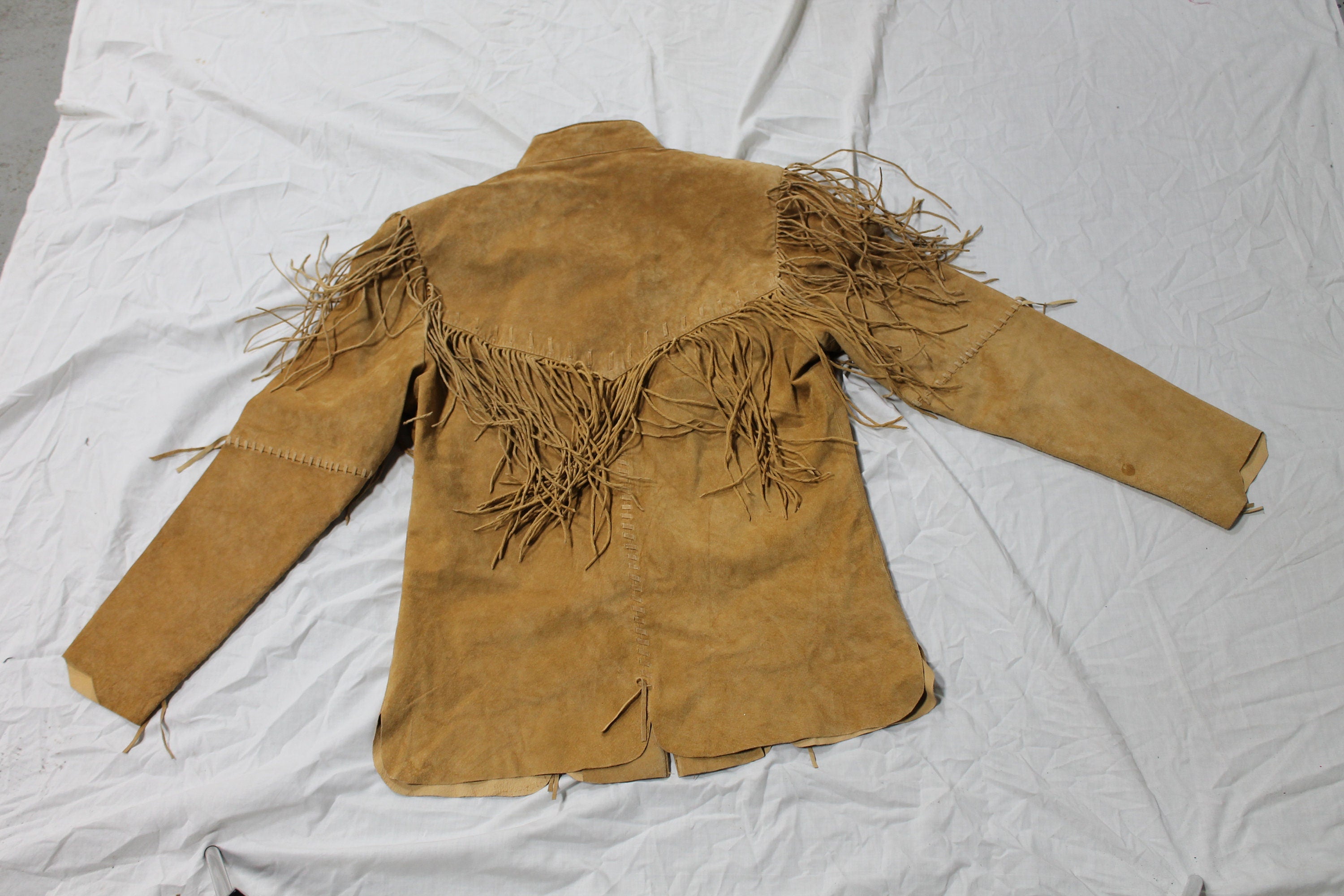 Vintage 1980s Skully Fringe Leather Jacket