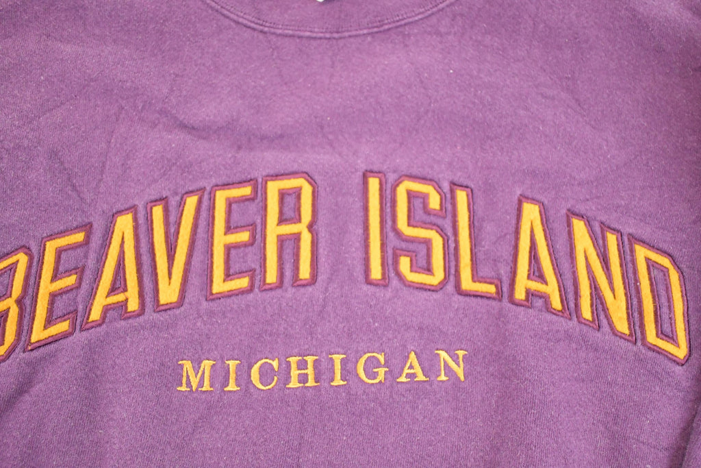 Vintage 1990s Beaver Island Souvenir Crewneck Sweatshirt Mens L