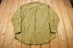 Vintage 1990s Olive Green Blank Woolrich Button Up Shirt
