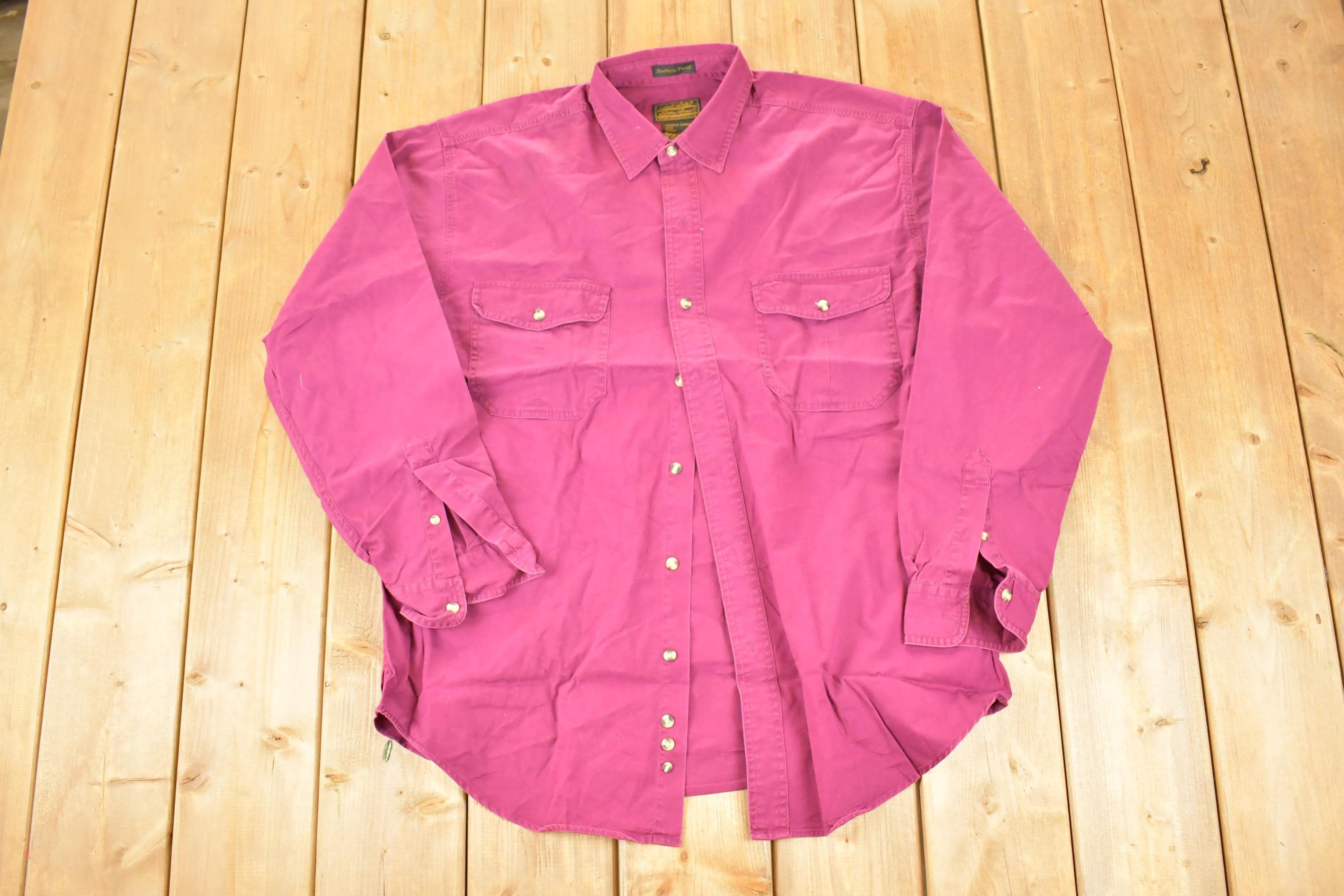Vintage 1990s Eddie Bauer Rufton Hill Button Up Shirt Mens XL