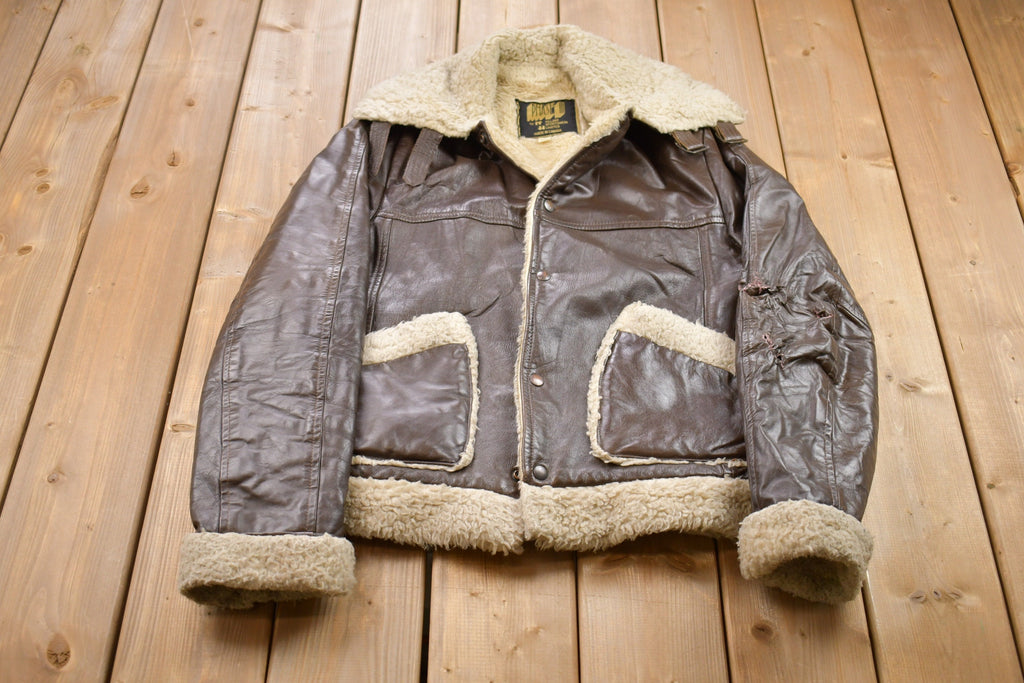 Vintage 1980s Phase III Leather Fur Lined Jacket