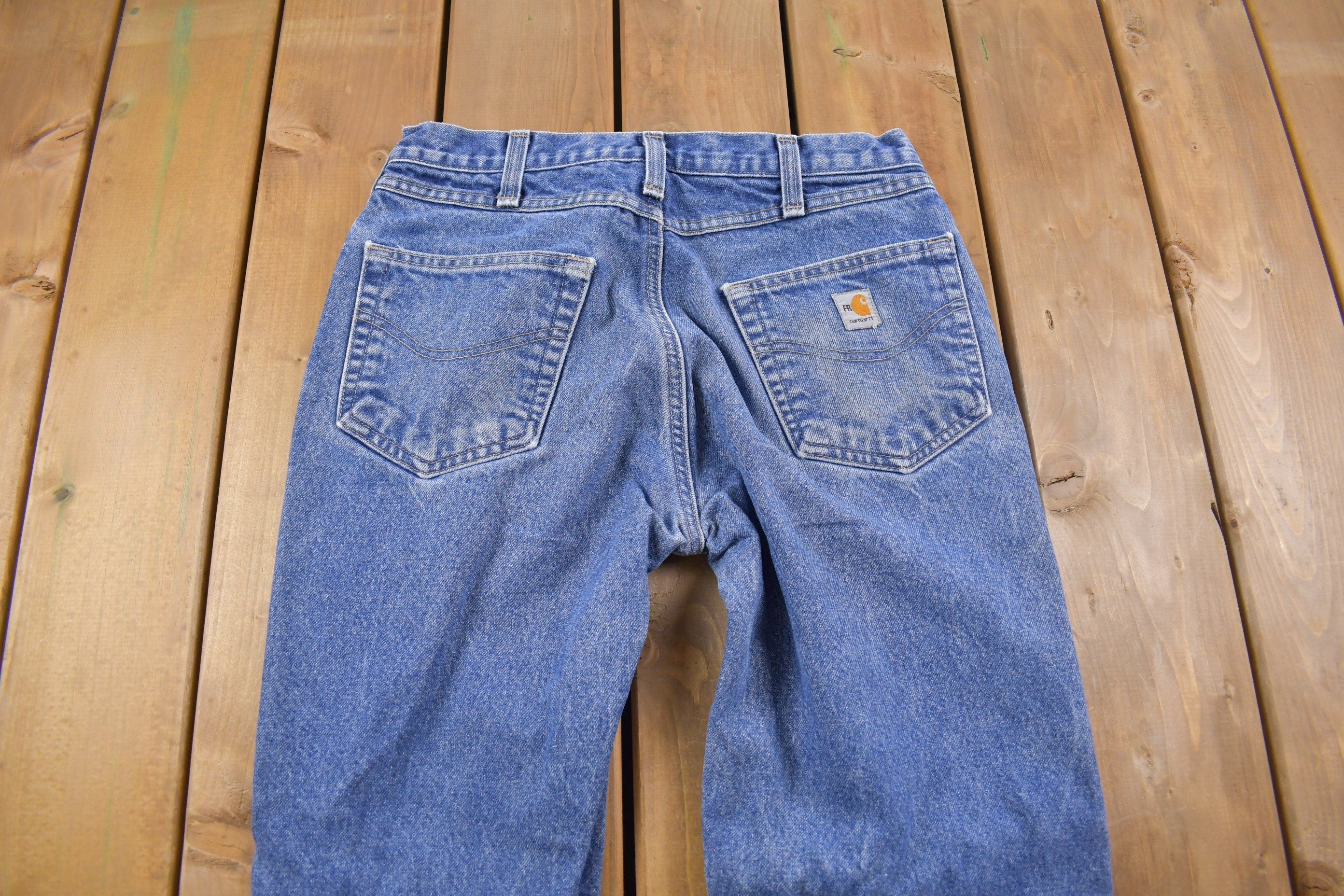 Vintage 1990s Carhartt Fire Resistant Work Pants Jeans Size 32 x 34