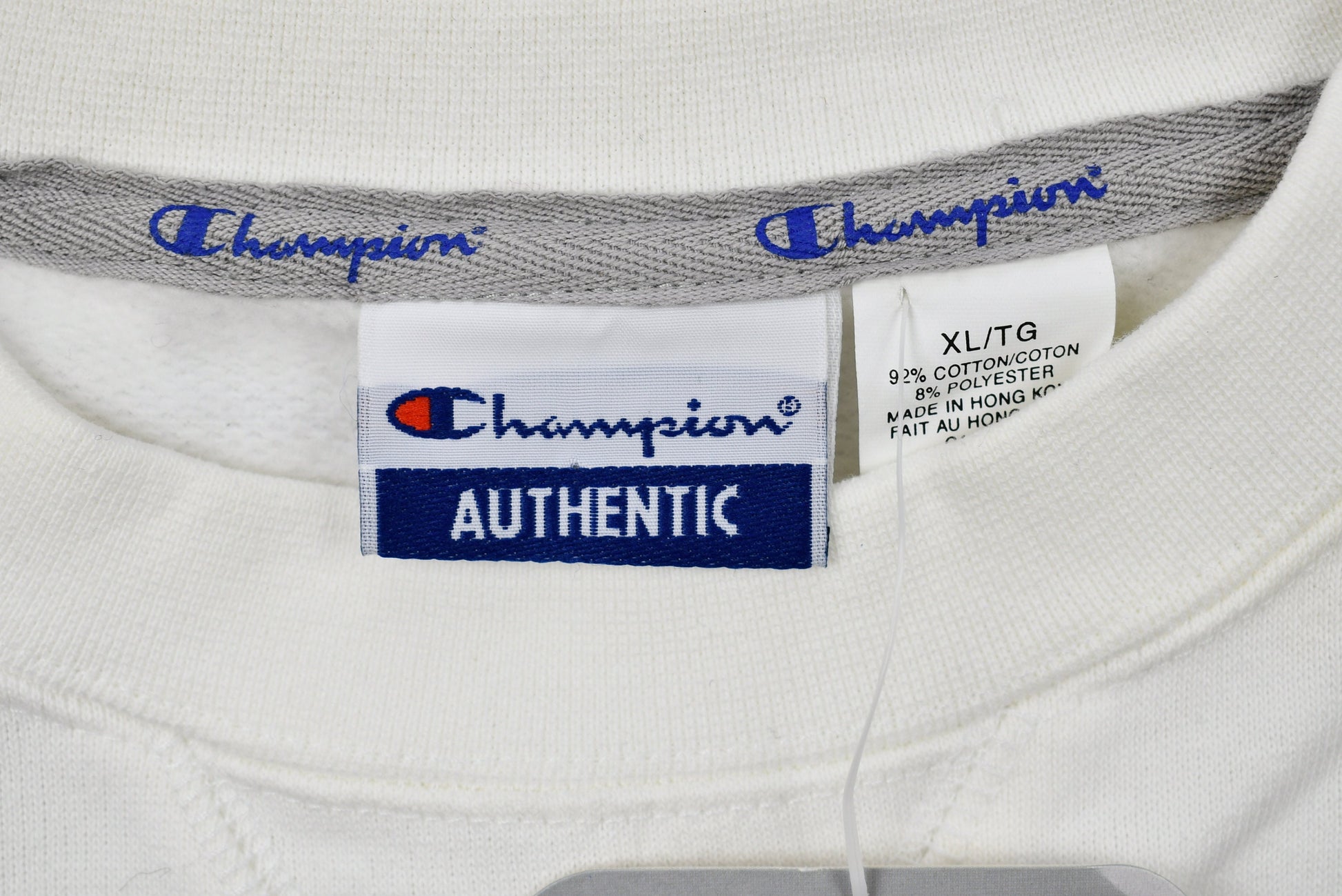 Vintage Deadstock Blank White Champion Sweatshirt / Vintage Pullover / Streetwear / Athleisure Sportswear / Sportswear / Champion Logo