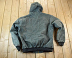 Vintage Y2K Distressed Tough Duck Hooded Jacket Made In USA