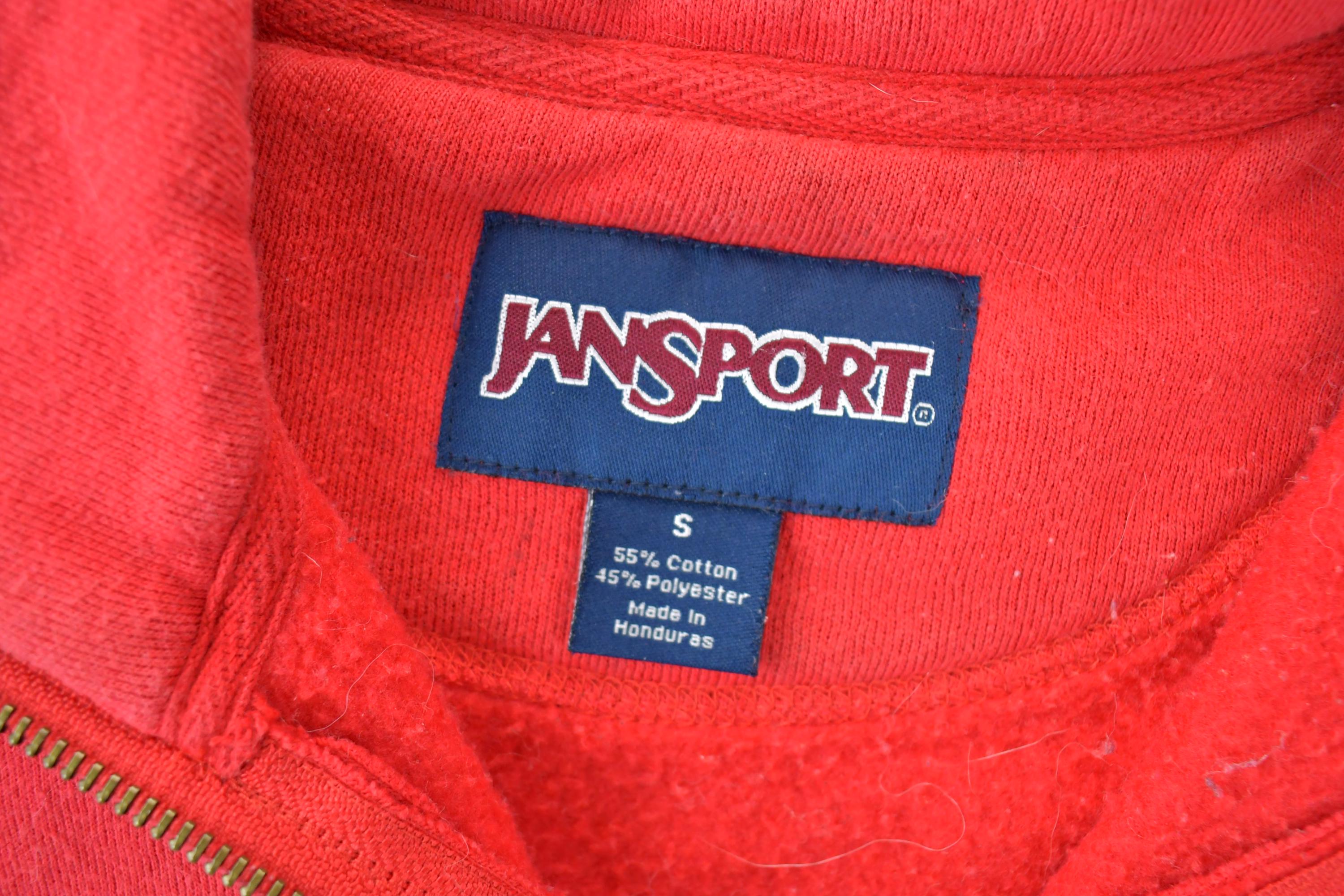 Vintage 1990s Wisconsin Jansport University Collegiate Quarter Zip Mock Neck