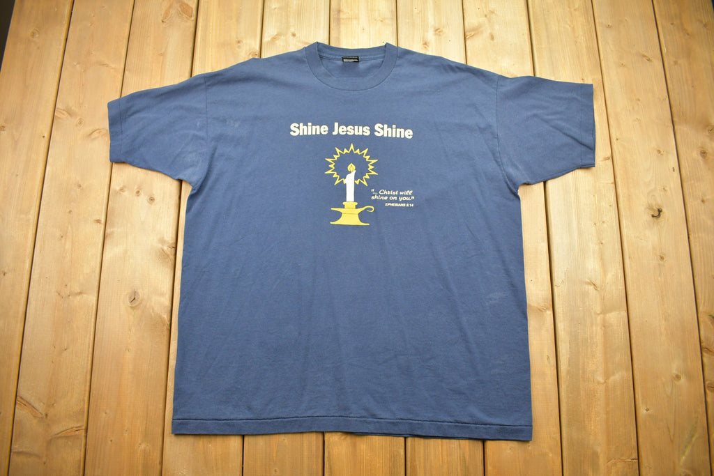 Vintage 1990s Shine Jesus Shine Religious Graphic T Shirt
