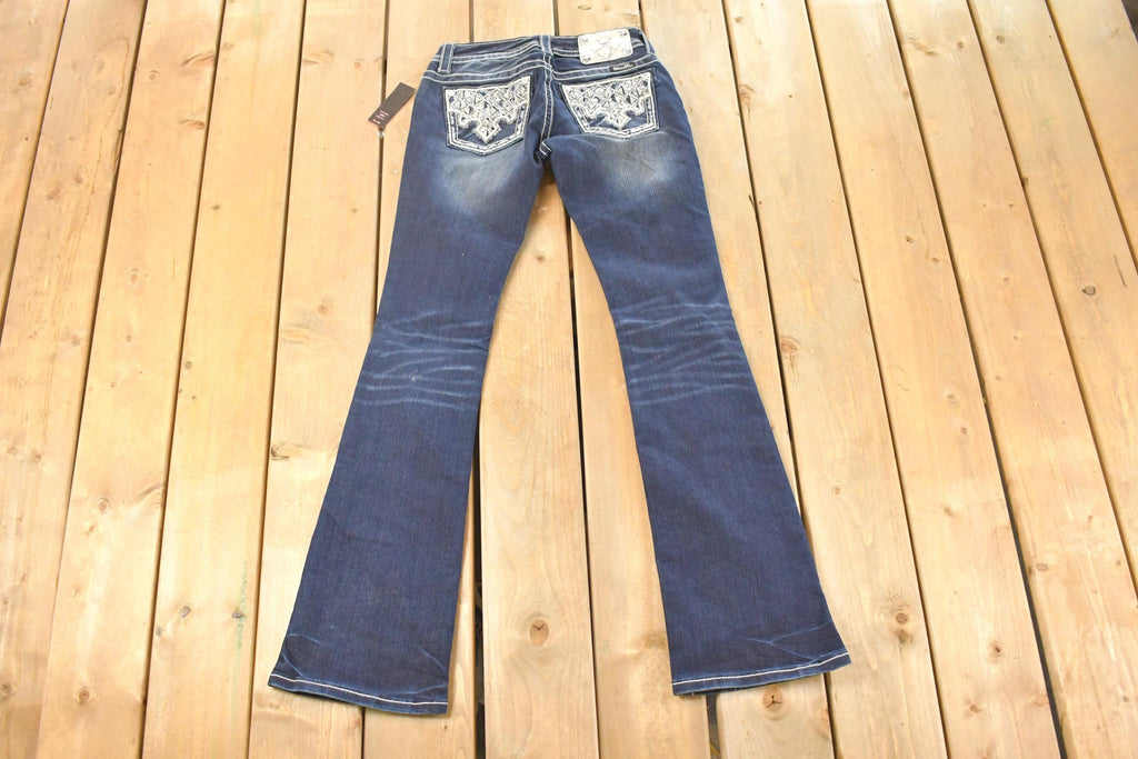 Vintage Deadstock Y2K Miss Me Bedazzled Low Rise Jeans Women's Size 26x31