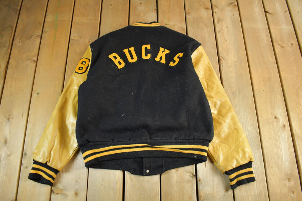 Vintage 1977 C.B. West Football Leather Varsity Jacket Men's Medium