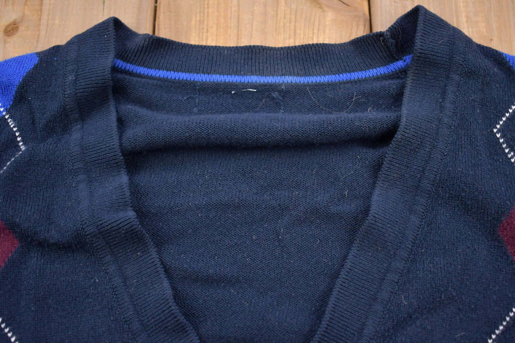Vintage 1990s Arnold Palmer Argyle Cardigan Sweater