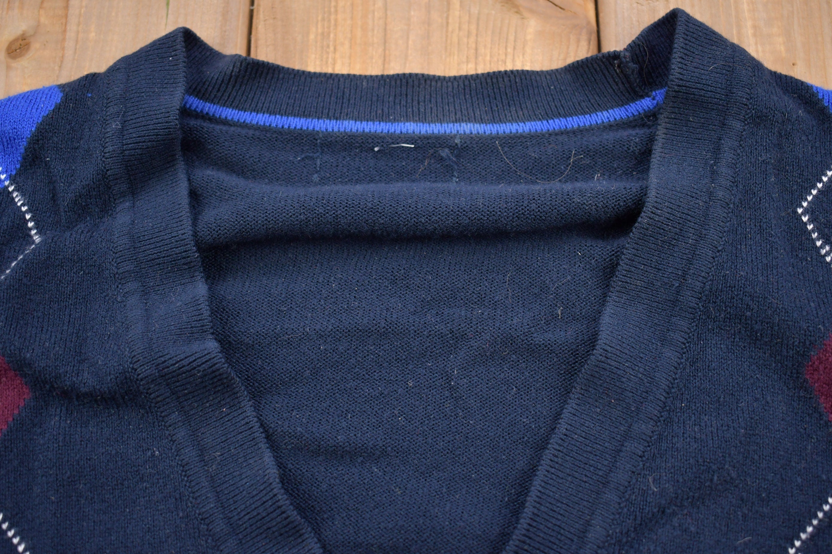 Vintage 1990s Arnold Palmer Argyle Cardigan Sweater
