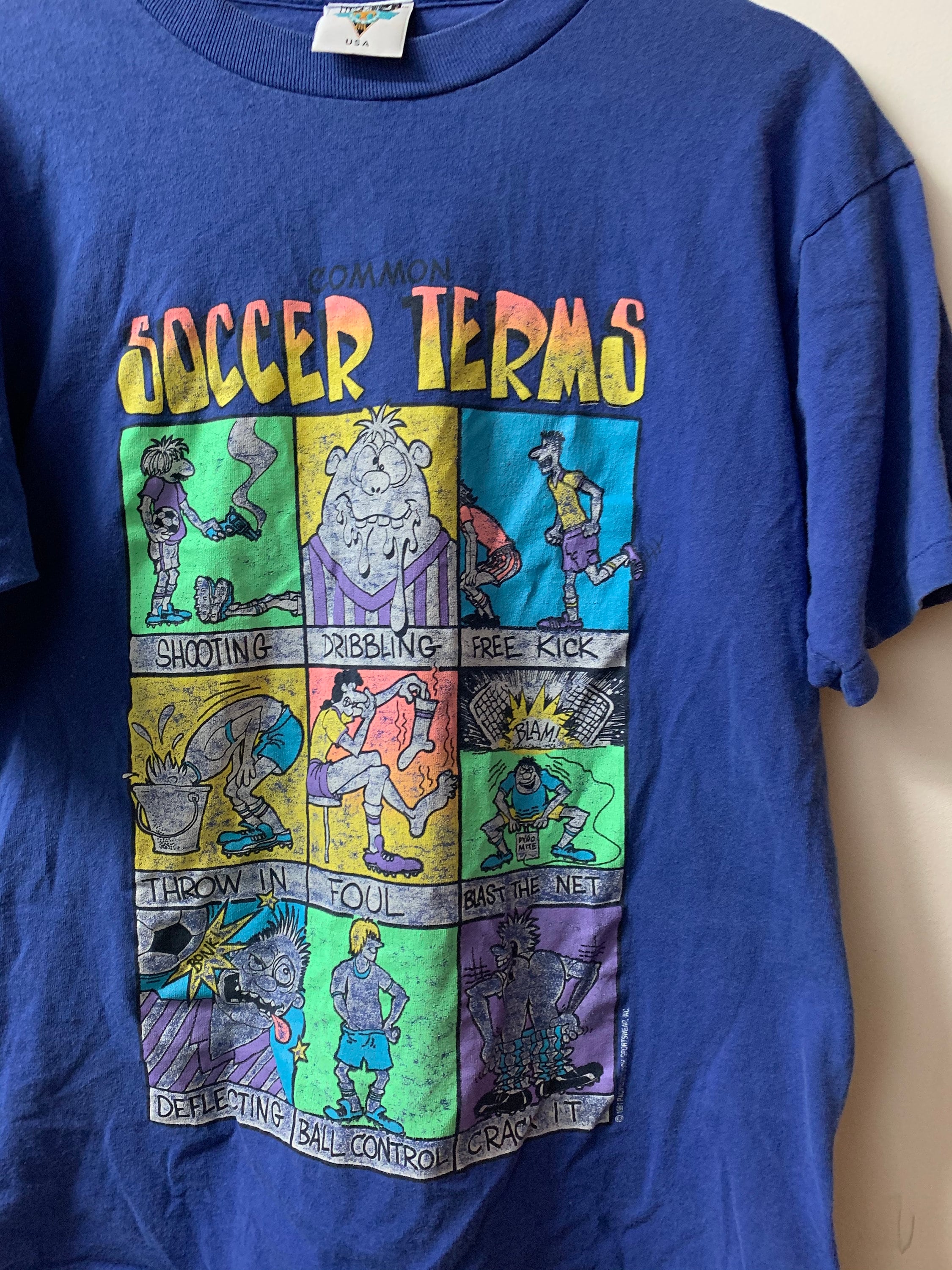 Vintage 1991 Common Soccer Terms T-Shirt