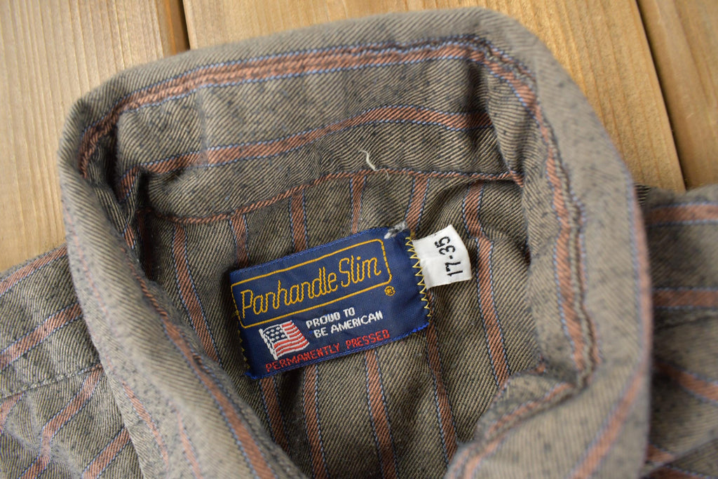 Vintage 1980s Panhandle Slim Western Style Striped Button Up Shirt
