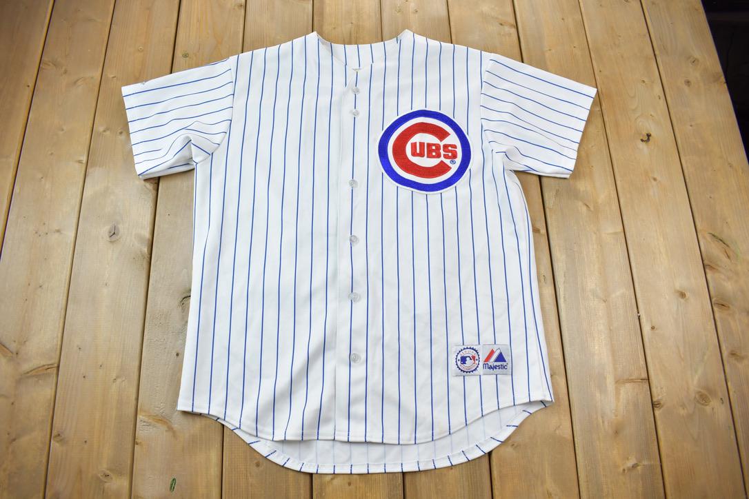 Vintage 1990s Chicago Cubs Wood MLB Majestic Baseball Jersey