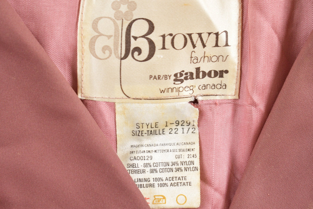Vintage 1980s Brown Fashion By Gabor Full Length Light Jacket