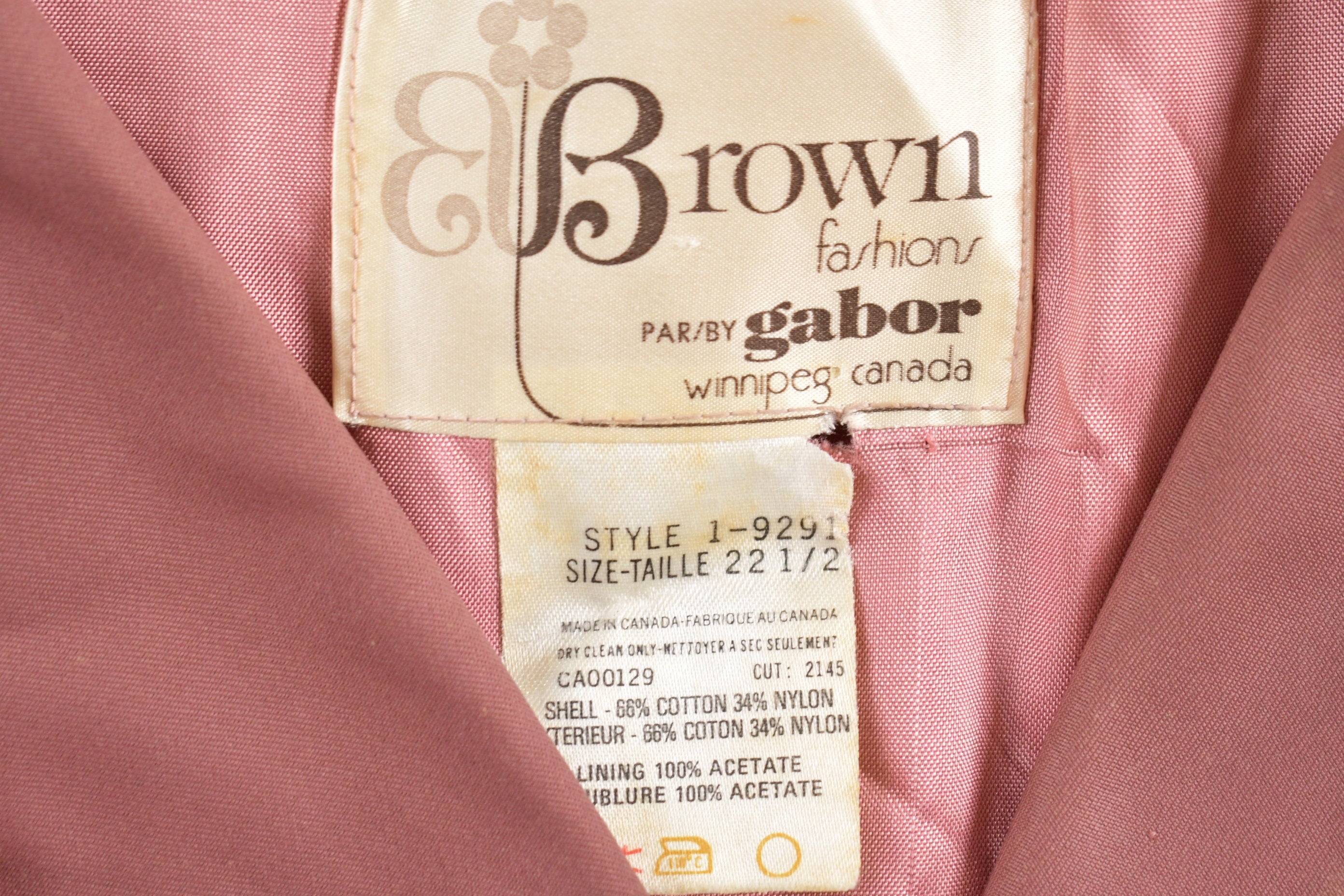 Vintage 1980s Brown Fashion By Gabor Full Length Light Jacket