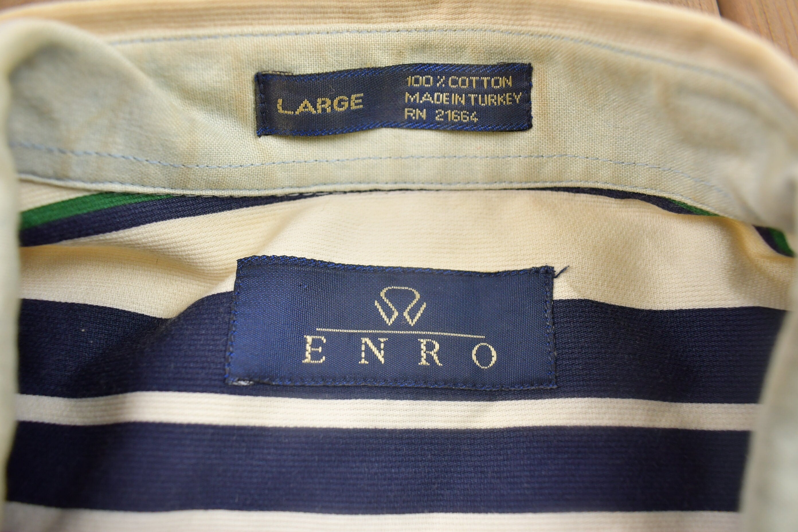 Vintage 1990s Enro Striped Button Up Shirt