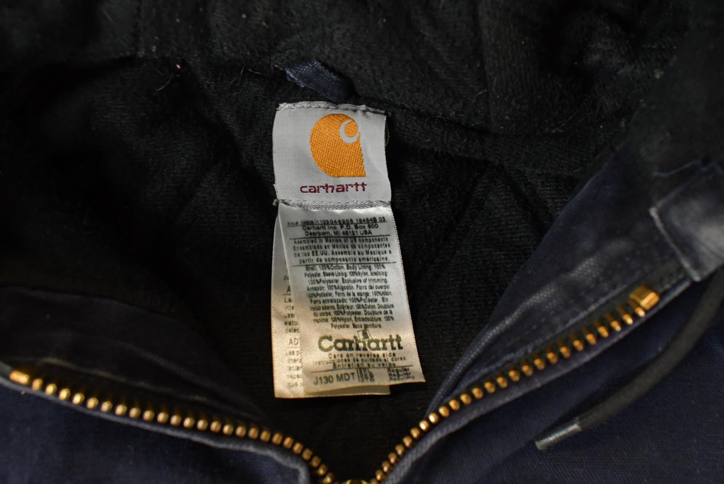 Vintage 1990s Carhartt Distressed Canvas Hooded Jacket Men's 2XL