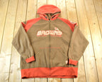 Vintage 1990s Cleveland Browns Full Zip NFL Hoodie Sweatshirt