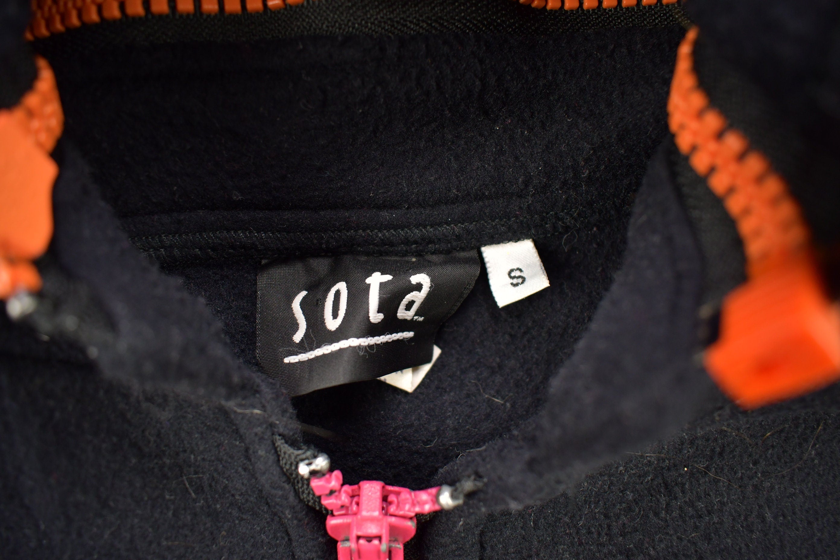 Vintage 1990s Sota Multi Color Zip Detachable Fleece Hoodie