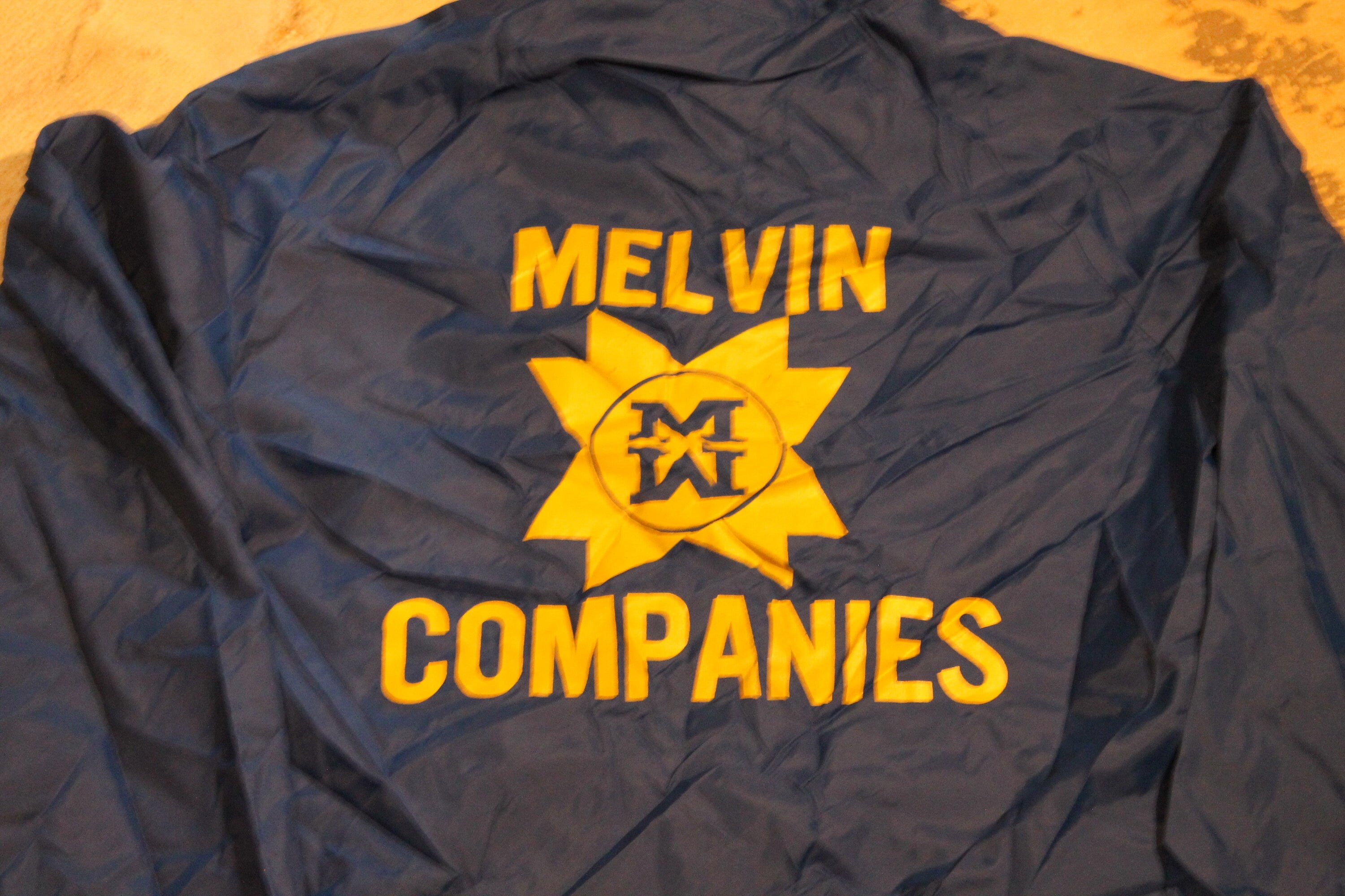 Vintage 1980s Melvin Companies Windbreaker Work Jacket  Windbreaker  Pla-Jac  Made In USA  Activewear  Dunbrooke