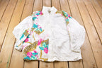 Vintage 1980s Athletic Works Abstract Windbreaker Jacket