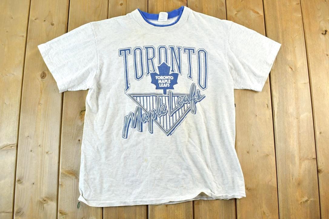 Vintage 1991 Toronto Maple Leafs Double Collar NHL Graphic T-Shirt