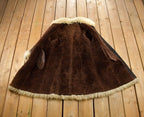 Vintage 1970s Embroidered Fur Coat