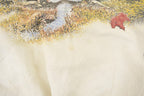 Vintage 1990s Art Unlimited Autumn Leaves All Over Print Landscape Henley Sweatshirt Men's XL