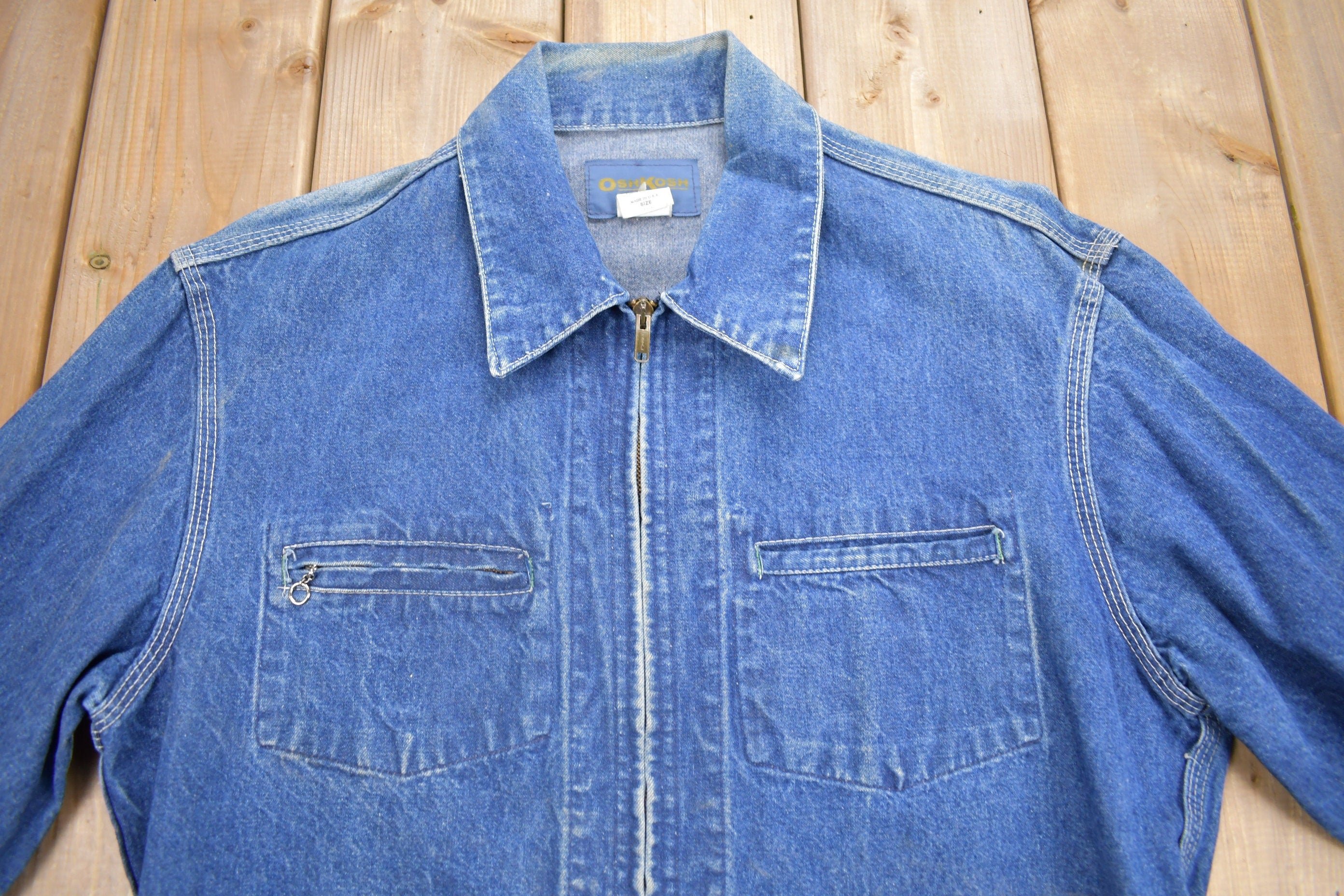 Vintage 1980s Osh Kosh B'Gosh Zip Up Jean Jacket