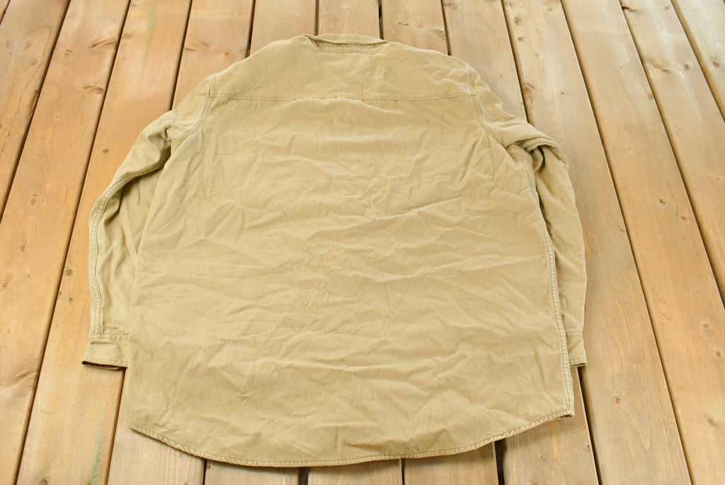 Vintage 1990s L.L. Bean Plaid Lined Button Up Shirt Men's XL Tall / Vintage Hiking Shirt / 90s Work Shirt / Outdoors