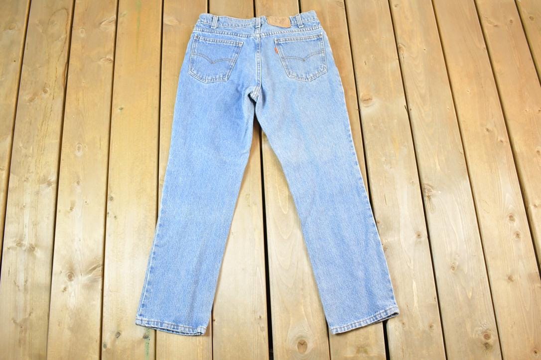Vintage 1970s Levi Strauss Orange Tab 506 Denim Jeans Size 32 x 26