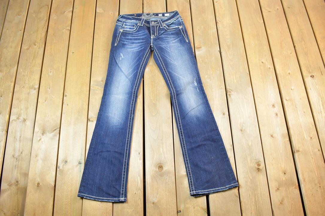 Vintage Y2K Miss Me Bedazzled Low Rise Jeans Size 26x31