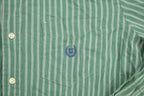 Vintage 1990s Ralph Lauren Chaps Embroidered Striped Button Up Shirt
