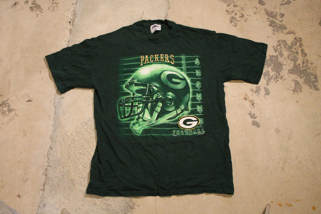 Vintage 1998 Green Bay Packers Embroidered Graphic T Shirt