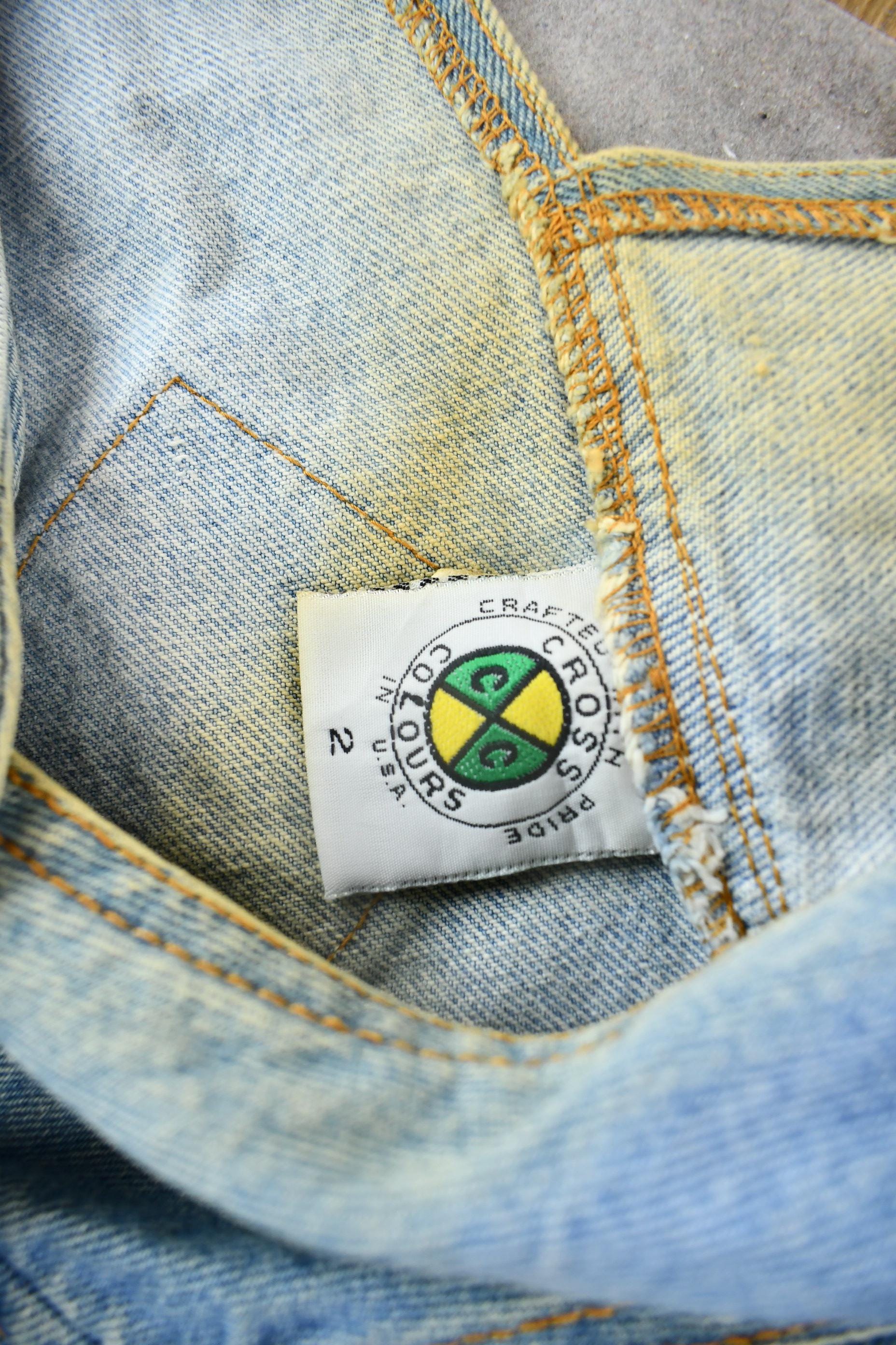 Vintage 1990s Cross Colours Mini Jean Vest