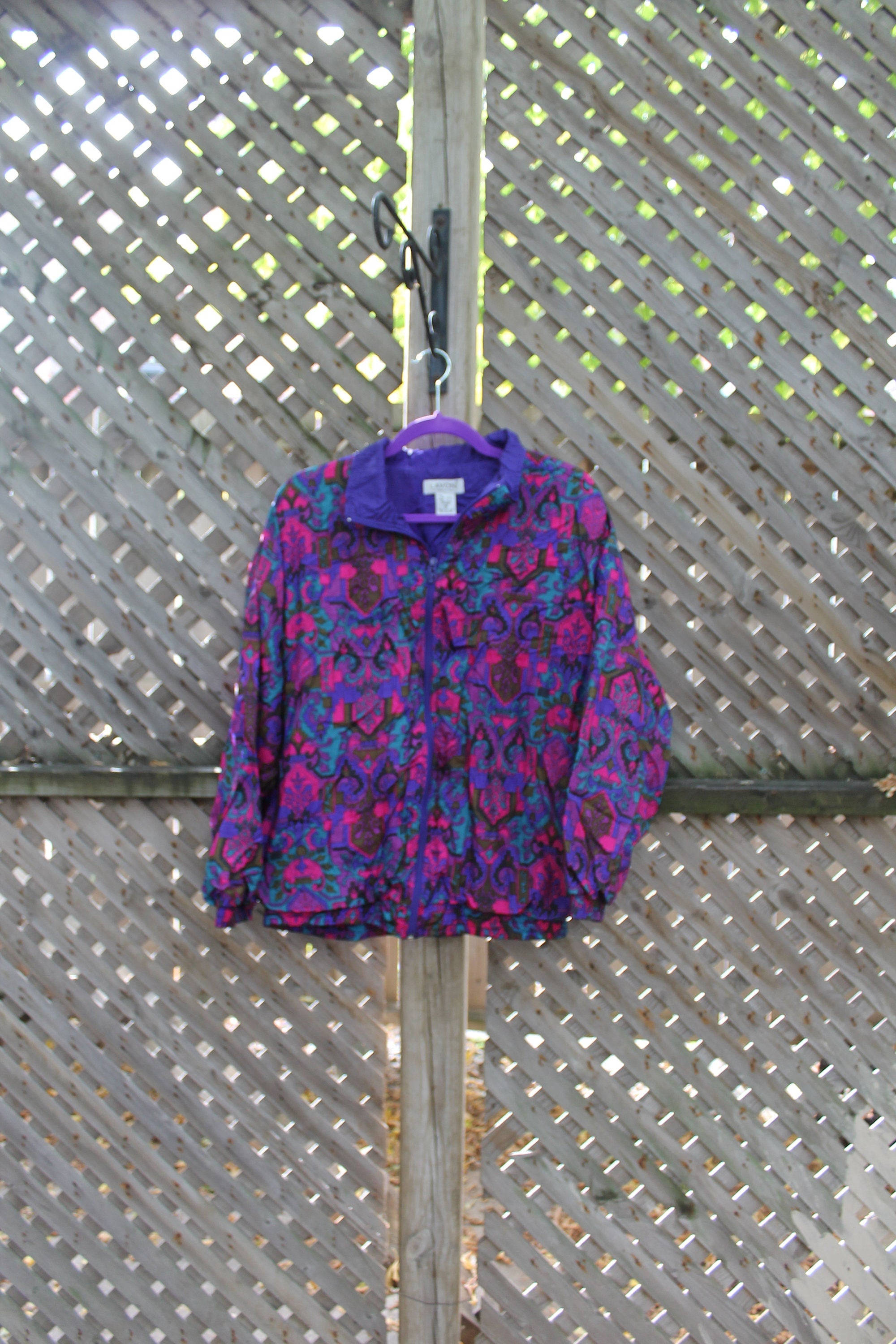 Vintage 1990s Lavon All Over Print Windbreaker