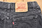 Vintage Early 1990s Levi's 550 Relaxed Tapered Faded Black Jeans