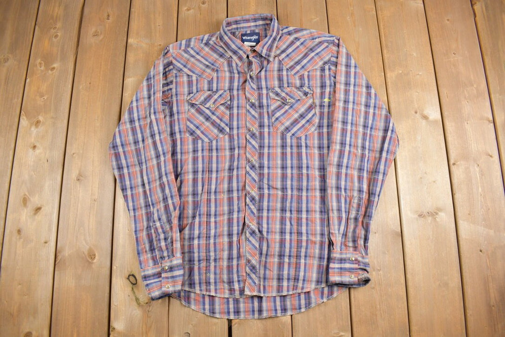 Vintage 1990s Wrangler Western Shirt Button Up
