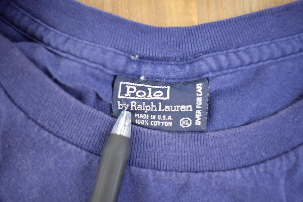 Vintage 1990s Ralph Lauren Polo Bear Cropped T Shirt